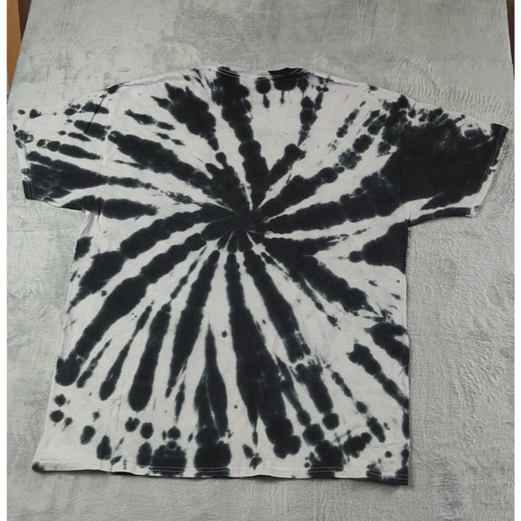 AC DC Back in Black Tie Dye Unisex Heavy Metal T Shirt XL Black Tie Dye Rock - Picture 3 of 10